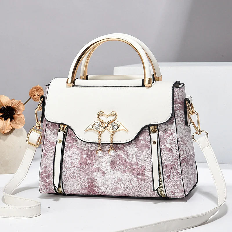 High End Textured Women Bag, Stylish and Practical Printed Handbag, Trendy Shoulder Bag and Crossbody Bag for Fashionable Ladies